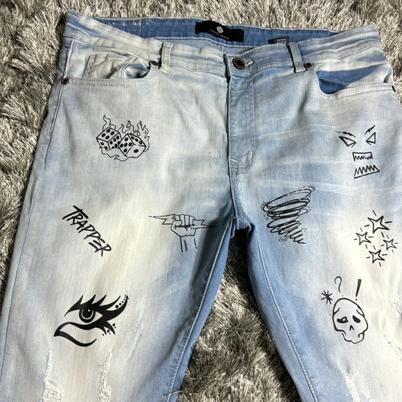 Mens focus light wash jeans - Picture 9 of 13